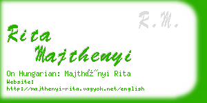 rita majthenyi business card